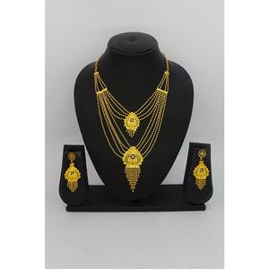 Middle East Hot Fashion Gold Long Necklace Earrings <b>Women's</b> Wedding Jewelry <b>Sets</b> for <b>Women</b> Fashion Jewelry <b>Sets</b> for <b>Women</b> - Product Image 4