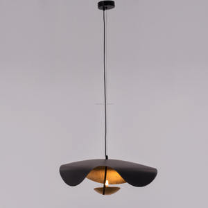 Direct Factory Sale Customised Italian Modern Sleek Pendant Light Handmade Gold Foil Metal Body Chandelier Pendant Light - Product Image 3