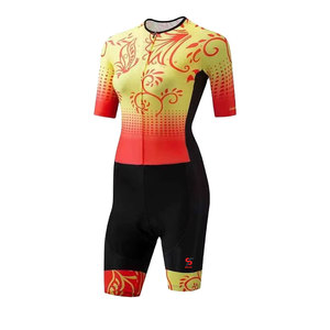 Ensemble de cyclisme pour femmes de qualité supérieure, impression par sublimation personnalisée, 100% polyester, réversible, coupe-vent, kit de vélo de course - Product Image 1