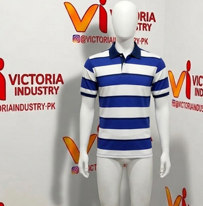 Chemises polo rayées pour hommes adultes, liquidation, manches courtes, col boutonné, couleur contrastée, broderie, chemise de rugby, chemise de golf - Product Image 5