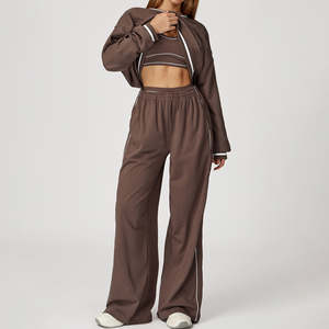 Survêtement d'extérieur unisexe coupe ajustée en molleton 80 % coton/20 % polyester, coupe-vent et antibactérien, idéal pour l'hiver – Vente en gros - Product Image 2