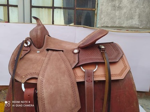 ชุดหมุดอานม้าหนังแบบตะวันตกสำหรับแข่งม้ามีพนักพิงศีรษะ - Product Image 4