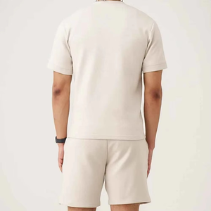 Shorts de algodón de alta calidad para hombre, shorts deportivos de verano para hombre, conjunto de dos piezas de camiseta y shorts. - Product Image 2