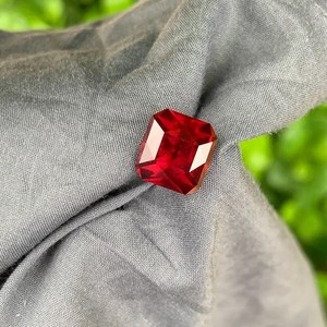 Pierre précieuse naturelle de rhodolite grenat rouge profond, facettée, qualité supérieure, pour la fabrication de bijoux - Product Image 6