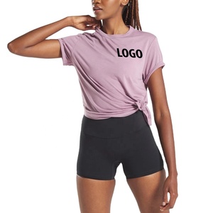 Camisetas Deportivas para Mujer 2026, Ropa de Yoga para Gimnasio, Camisetas Cómodas 100% Algodón Elástico, Camisetas para Dama - Product Image 5