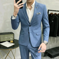 Costume homme grande taille, coupe ajustée, imperméable et coupe-vent, veste et pantalon, pour occasions formelles, mariage, tenue de marié.
