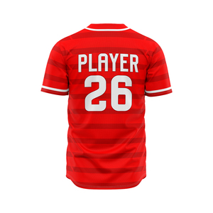 Maillot de baseball et de softball personnalisé en gros, chemise boutonnée, sublimation intégrale, séchage rapide, tenue d'équipe athlétique, OEM - Product Image 6