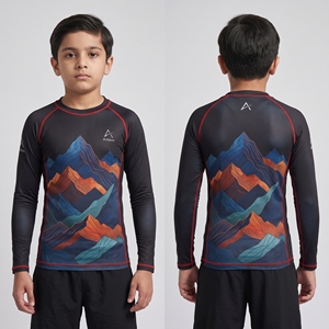 Rashguard de combat Muay Thai personnalisé pour hommes adultes, anti-UV UPF50, respirant, fabricant en gros - Product Image 1