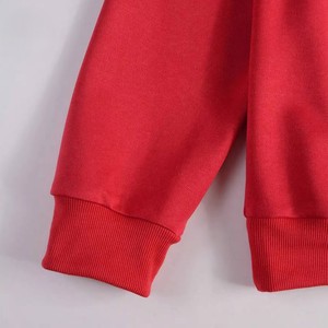 Sudadera con Capucha Roja para Hombre, Estilo Hip Hop, Tejida en Algodón, con Estampado de Letras con Pedrería, Talla Grande, para Invierno - Product Image 3