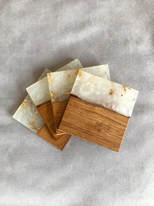 Posavasos de Madera y Resina con Acabado Rústico, Estilo Clásico, para Comercio Global y Proyectos de Decoración de Interiores Personalizados - Product Image 2
