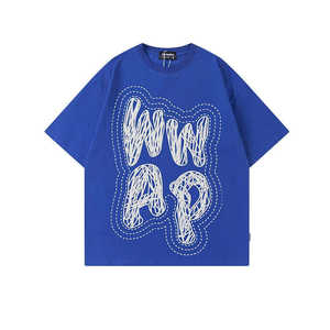 เสื้อยืดเฮฟวี่เวท พิมพ์ลายกราฟิก ล้างสีแบบแอซิดวอช สำหรับผู้ชาย เสื้อยืดทรงบ็อกซี่ ครอป หรูหรา - Product Image 1