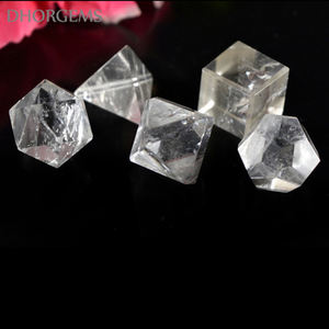 ชุดหินควอตซ์คริสตัลสีขาวธรรมชาติทรงเรขาคณิต 5 ชิ้น สำหรับทำเครื่องประดับ ขายส่ง - Product Image 4