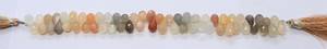 Perles facettées en pierre de lune naturelle AAA, forme goutte, 7x11 à 8x12 mm, perles de pierre de lune, 8 pouces, perles facettées en pierre de lune multicolores - Product Image 5