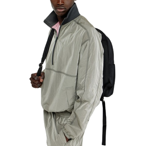 Custom <b>Pullover</b> Nylon Windbreaker <b>Jacket</b> <b>Men</b> Nylon Half Zip Anorak Windbreaker <b>Jacket</b> For Summer - Product Image 5