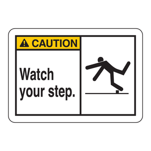 Caution Watch Your <b>Step</b> Sign-Indoor & <b>Outdoor</b> Safety Floor Sign by Brady - Product Image 2