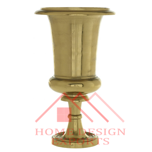 Vente chaude centres de table en plaqué or urnes Vases à fleurs pour décor de jardin hôtel et restaurant Vases de centres de table en aluminium argenté - Product Image 5