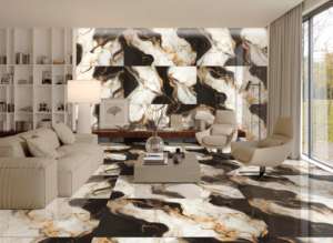 คอลเลคชั่นกระเบื้องพอร์ซเลนพรีเมียม ลัสเตอร์ ขนาด 800x1600 1200x1800 750x1500 มม. ออกแบบมาเพื่อการตกแต่งภายในที่หรูหราและงานสถาปัตยกรรมระดับไฮเอนด์ - Product Image 4