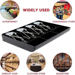 Tiroir-caisse de remplacement pour caisse enregistreuse avec 4 compartiments billets et 3 compartiments pièces, avec clip pour tiroir-caisse - Product Image 4