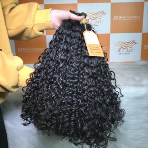 Meilleur prix de gros 100% extensions de cheveux humains cheveux bouclés birmans en vrac du Vietnam longueur de 8 à 34 pouces - Product Image 3