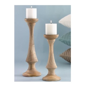 Wooden <b>Candle</b> Holder Stand Handcrafted Rustic Design For Hotel Restaurant And Wedding Decoration - Product Image 4