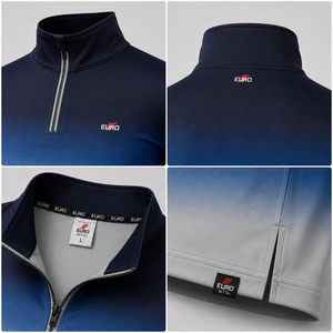 T-shirt pour homme à demi-zip avec sublimation, services de fabrication OEM, ODM et de marque privée, respirant, coupe classique - Product Image 6