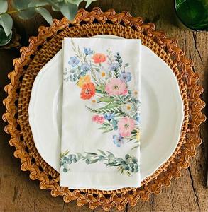 Set de table rond en rotin tressé avec bord torsadé, résistant à la chaleur, pour décoration de mariage et de salle à manger - Product Image 3