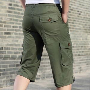 Pantalones Cortos Deportivos para Hombre, Nuevos, de Lona Sólida, Cintura Media, Transpirables, Impermeables, Ecológicos, Estilo Urbano, para Playa y Running, 100% Algodón - Product Image 2
