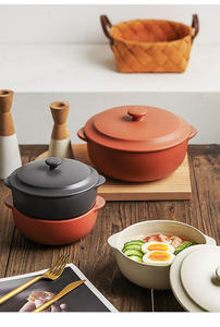 Olla de Barro Terracota con Logotipo Personalizado, con Tapa y Asa de Barro, Interior Antiadherente, Ecológica, Compatible con Cocina de Gas - Product Image 4