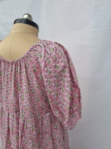 Vestido Maxi Plisado GODH FAB Gótico con Estampado Floral, Manga Abullonada, Corte Holgado, Estilo Bohemio Casual de Primavera para Mujer, en Chifón - Product Image 6