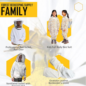 Traje de Apicultura Blanco para Hombre con Capucha de Malla Ventilada, Overol de Trabajo Transpirable de Algodón, Traje de Apicultura - Product Image 3