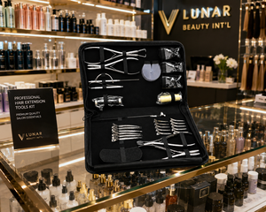 Kit de Herramientas para Extensiones de Cabello Color Plata, Juego Completo de Herramientas para Instalación de Extensiones de Cabello con Pinzas, Clips, Agujas y Accesorios - Product Image 5