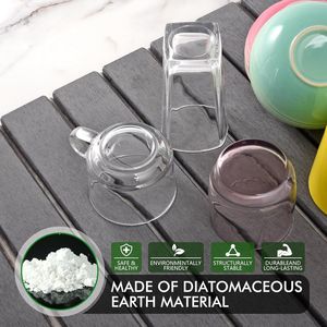 Grande Tappetino Pieghevole in Terra Diatomacea Grigio Scuro per Asciugatura Rapida e Assorbente di Piatti, Bicchieri e Oggetti in Vetro per Cucina e Bagno - Product Image 1