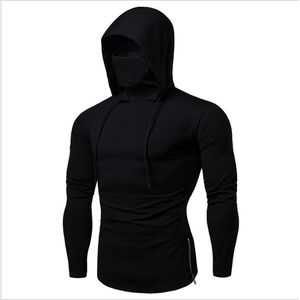 Factory Direct Sales Solid Color Autumn Leisure Fitness Sweatshirt Men's <b>Thin</b> Sweater Hooded Long-sleeved <b>Hoodie</b> - Product Image 1