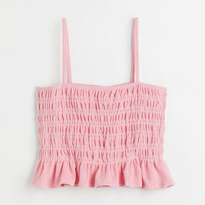 Débardeur basique sans manches décontracté en maille ajustée pour femme, idéal pour le fitness, style crop top - Product Image 1