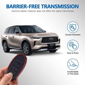 Accessori per Chiavi Auto Infiniti, Custodia in Pelle Premium per Chiavi, Compatibile con EX25 FX35 FX37 X50 G25 G35, Portachiavi Sostitutivo - Product Image 6