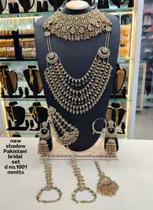 Elegante Conjunto de Joyería Étnica de Latón de Alta Calidad para Novia, Compromiso, Boda, Aniversario, con Baño de Rodio y Circonitas, Gargantilla Shadow - Product Image 2