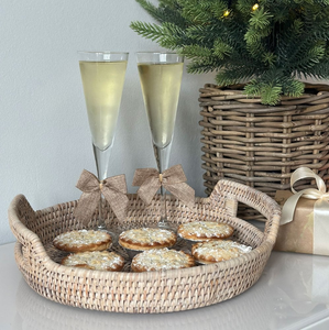 Fabolous Design White Round Tray For Luxury Wedding & Parties <b>Snacks</b> Cookies & Drink Serving Tray At Good Price - Product Image 1