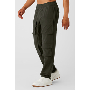 Pantalon de travail multipoches pour homme – Polyvalent, convertible, décontracté avec taille sécurisée, couleur unie - Product Image 2