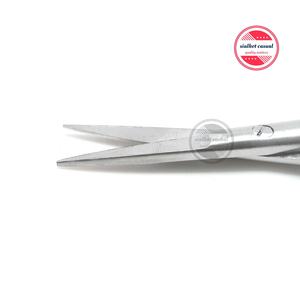 Nouvelle arrivée Castroviejo ciseaux droits pointus/pointus 4.5 "Micro poignée à ressort Instruments de chirurgie allemand en acier inoxydable - Product Image 3