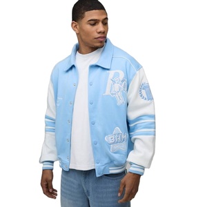 Chaqueta Varsity Personalizada de Piel de Oveja para Hombre, Estilo Vintage, para Invierno, con Logotipo Frontal, Impermeable y Resistente al Viento, para Universidad o Colegio - Product Image 1