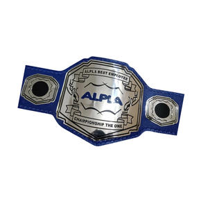 Ceinture de champion Alpla pour les meilleurs employés, ceinture de récompense personnalisable avec sangle bleue, trophée de haute qualité pour la reconnaissance des employés - Product Image 5