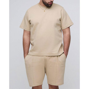 Ensemble de sport d'été pour hommes en gros, séchage rapide, T-shirt et short respirants en coton - Product Image 4
