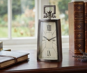 Premium Traditional Style Desk <b>Clock</b> Metal Mechanical Silent Non Ticking Hourly Chiming Needle Display Elegant Tabletop Accent - Product Image 6