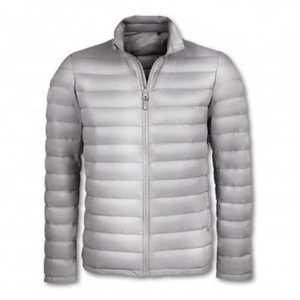 Veste d'hiver pour homme, manteau chaud en duvet, col montant, coupe ample, veste matelassée à fermeture éclair, couleur unie, style streetwear, veste à séchage rapide - Product Image 1