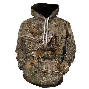 Sweat-shirt à capuche pour homme imprimé 3D motif camouflage animal, manches longues, respirant, style automne, en polyester, pour la chasse - Product Image 2
