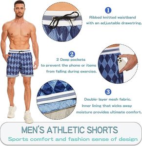 Men's High Quality Customized Summer <b>Shorts</b> New Style Logo Printing Mesh Polyester Sublimation Print <b>Quick</b> <b>Dry</b> <b>Shorts</b> - Product Image 4