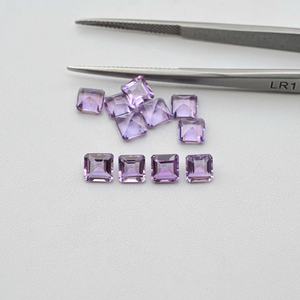 6mm Natural Rose De France Pink Amethyst Asscher Cut Certified Loose Gemstone Square Octagon Shape Stone Precio de distribuidor al por mayor - Product Image 3