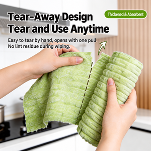 Paquete de 20 Paños de Limpieza para Cocina, Absorbentes, Reutilizables, con Textura de Bambú, para Limpieza del Hogar - Product Image 1