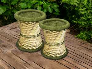 <b>Antique</b> Eco-Friendly Bamboo Ottoman <b>Stool</b> New Style Console for Home Decor Bedroom Outdoor Living Room Apartment - Product Image 5