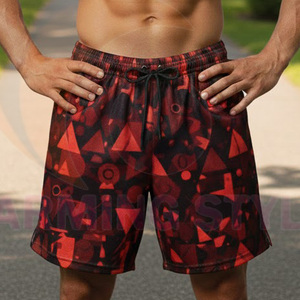 Shorts en maille pour hommes de haute qualité du fabricant, séchage rapide, imprimés, double camouflage, pour la course à pied - Product Image 2